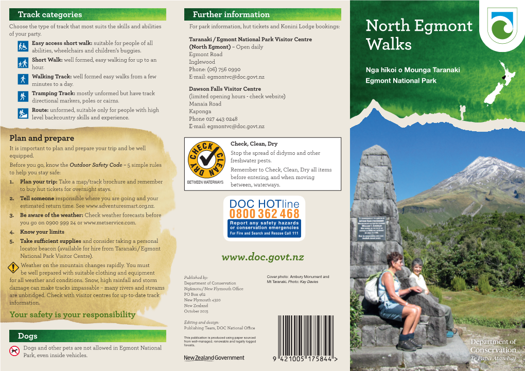 North Egmont Walks Brochure