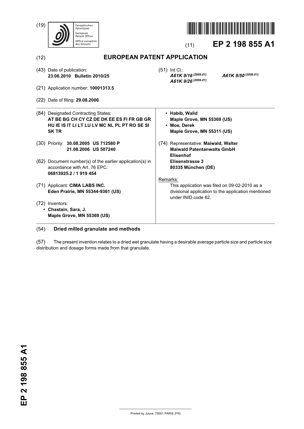 Dried Milled Granulate and Methods