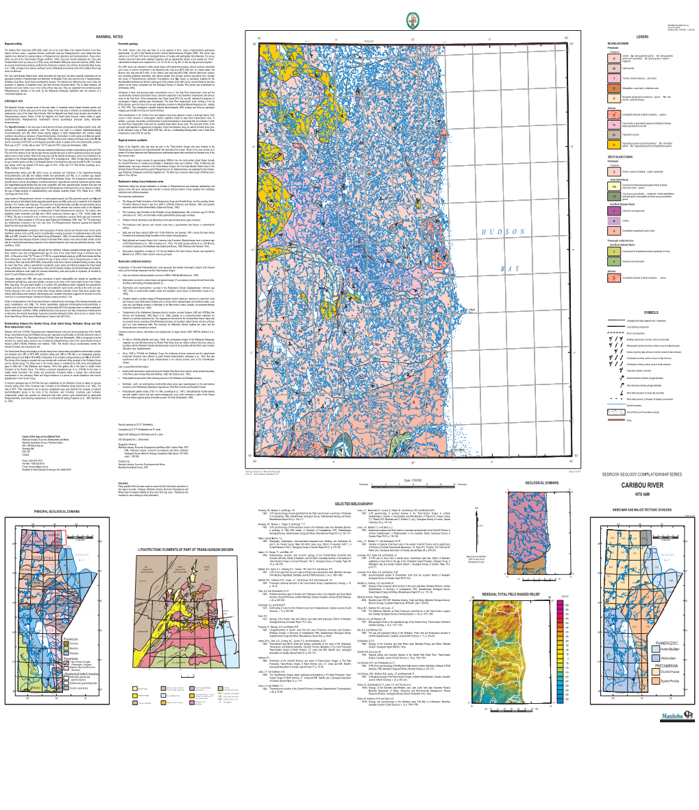 Bedrock Geology Compilation Map Series: Caribou River NTS