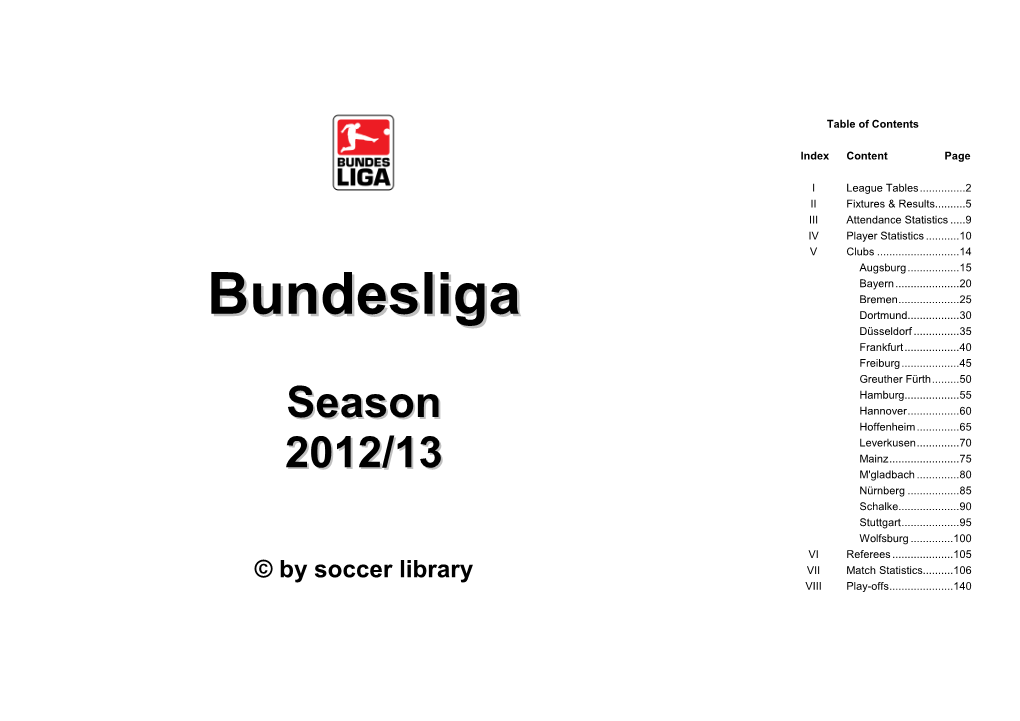 Bundesliga - Season 2012/13