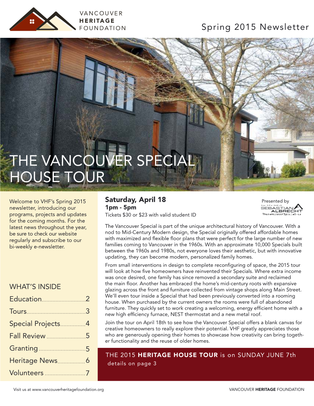 Spring 2015 Newsletter