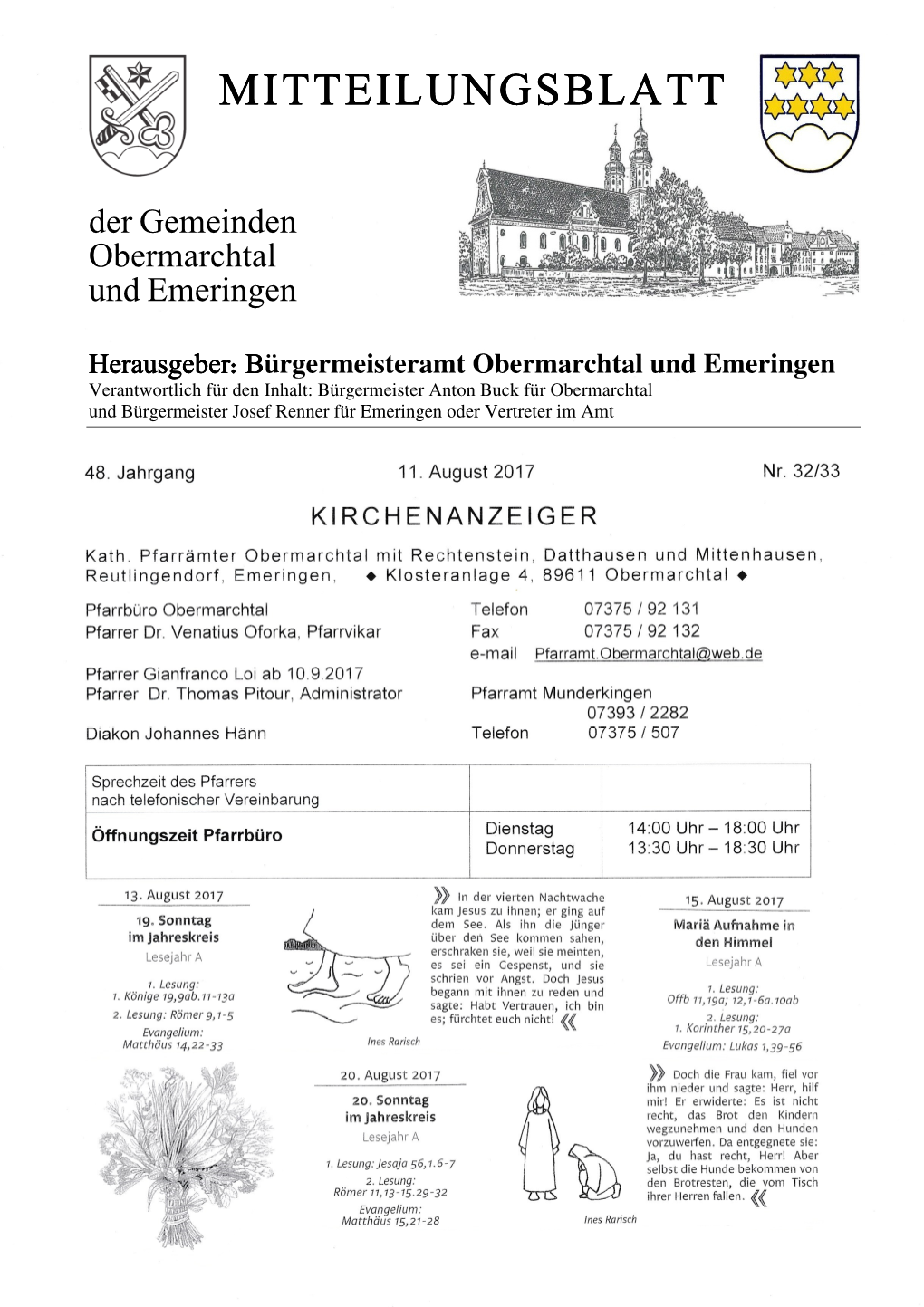 Mitteilungsblatt KW 32 Und 33-2017