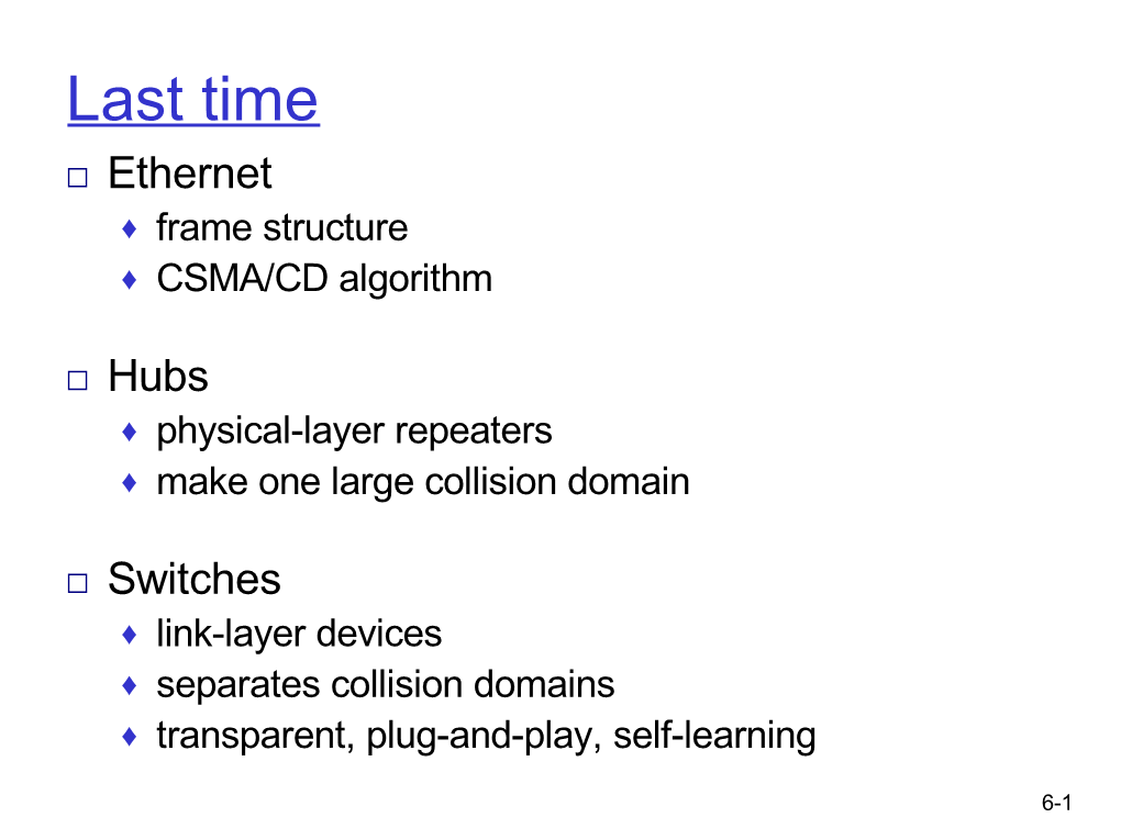 Chapter 6 Slides, Computer Networking, 3Rd Edition