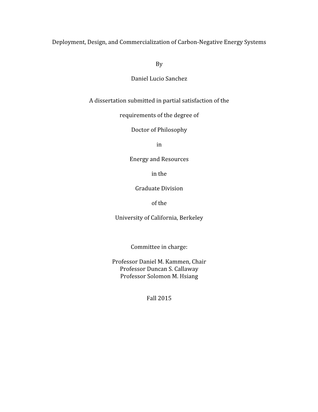 Deployment, Design, and Commercialization of Carbon-Negative Energy ...