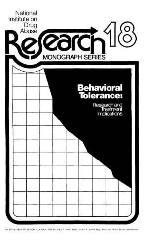Behavioral Tolerance: Research and Treatment Implications