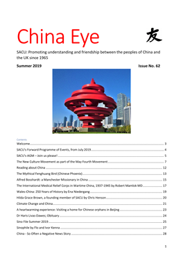 SACU China Eye Issue 62 Summer 2019
