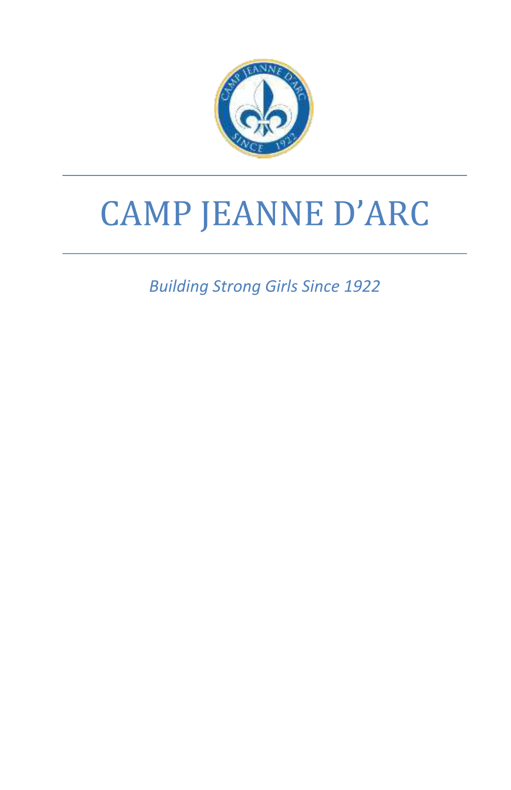 Current Camp Jeanne D'arc Campfire Songbook