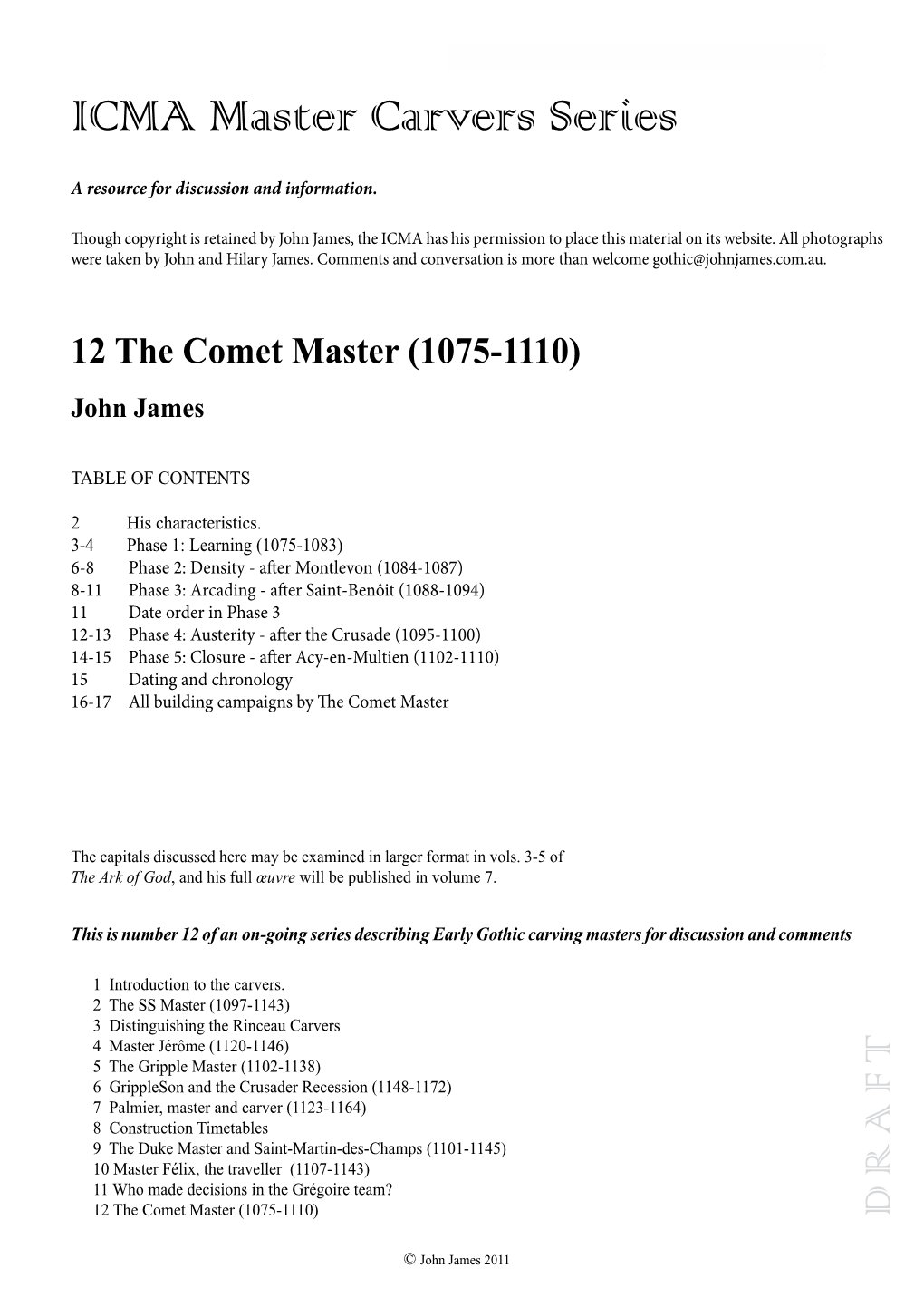 Comet Master 1 ICMA Master Carvers Series