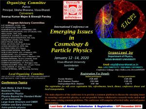 Emerging Issues in Cosmology & Particle Physics