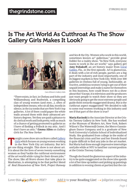 Is the Art World As Cutthroat As the Show Gallery Girls Makes It Look?