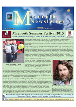 Maynooth Summer Festival 2015 Main Sponsors: Glenroyal Hotel & Kildare County Council