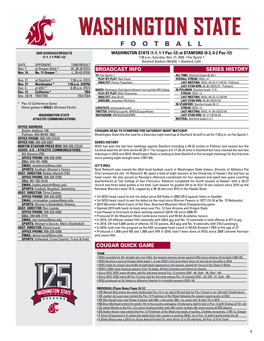 WSU Game Notes