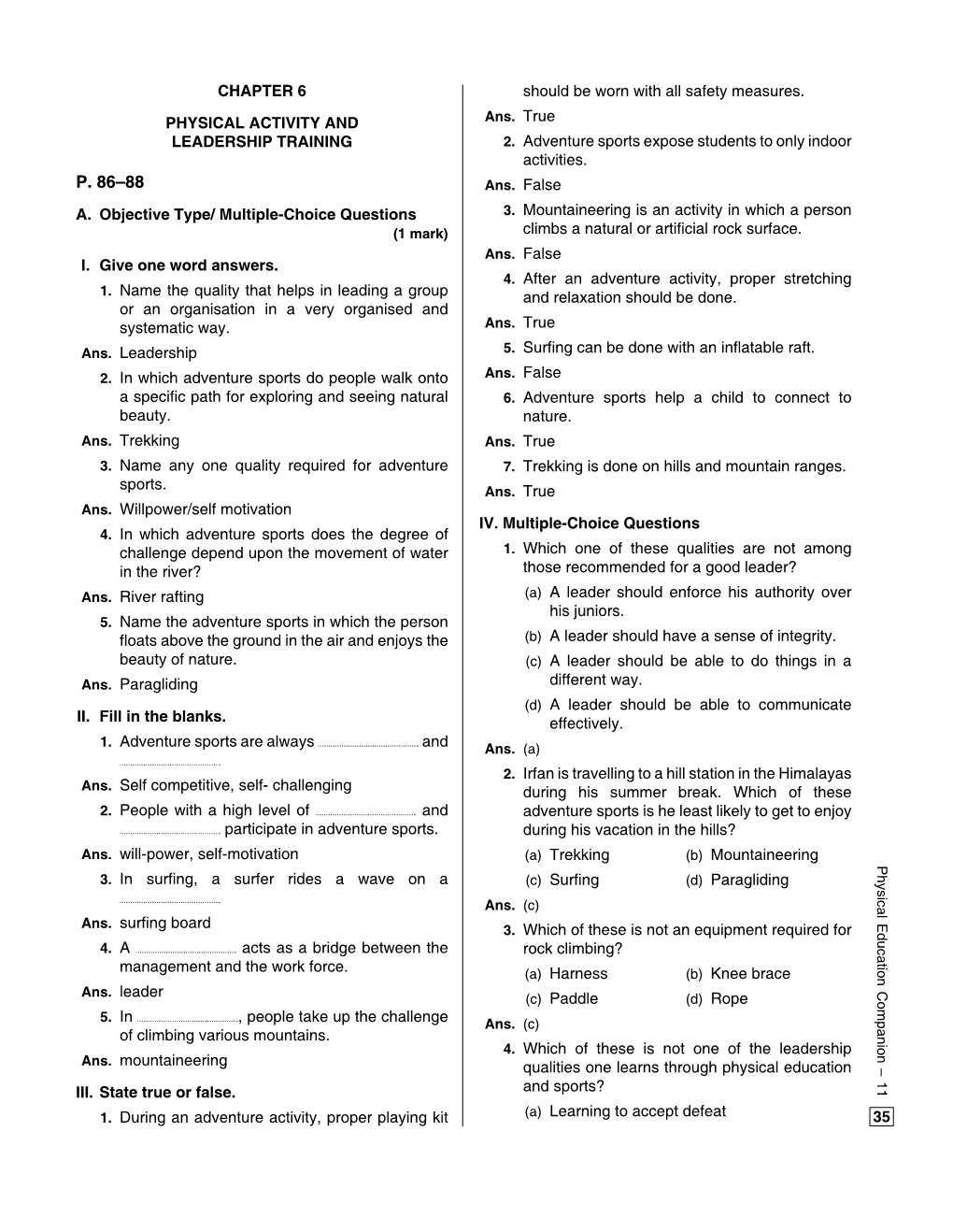 Chapter 6 Physical Activity and Leadership Training