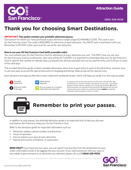 Thank You for Choosing Smart Destinations. Remember to Print Your