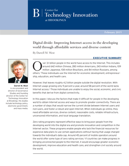 Digital Divide: Improving Internet Access in the Developing World Through Affordable Services and Diverse Content by Darrell M