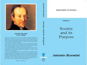 Society and Its Purposeb.Qxd:Rosmini Volume 1.Qxd 1/9/10 15:09 Page 1 a N T O N I O
