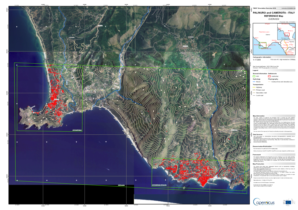 PALINURO and CAMEROTA - ITALY REFERENCE Map OVERVIEW Production Date: 24/10/2013 # # # N Piaggine # Campobasso