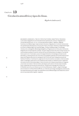 Circulación Atmosférica Y Tipos De Climas