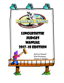 LINGUISHTIK JUDGES MANUAL 2017-18 Edition