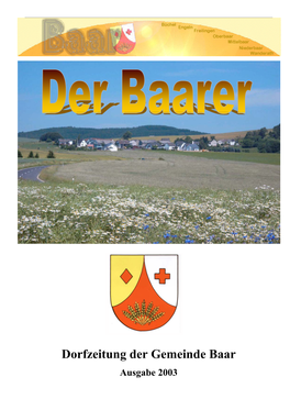 Dorfzeitung Der Gemeinde Baar Ausgabe 2002