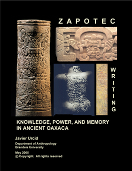 Zapotec Writing