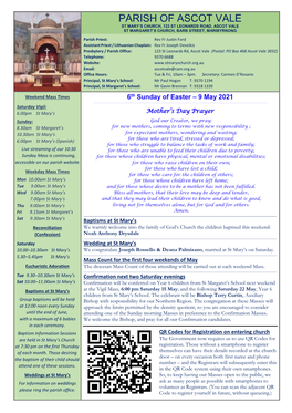 Parish Bulletin, 9 May 2021