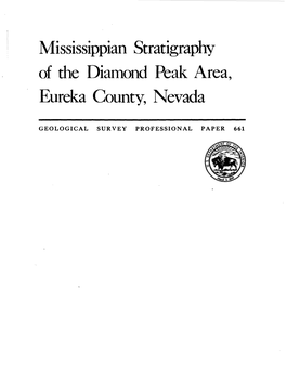 Mississippian Stratigraphy of the Diamond Peak Area, Eureka County, Nevada