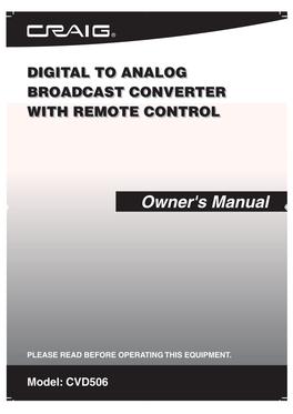 Craig-Cvd506-Manual.Pdf