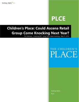 Children's Place: Could Ascena Retail Group Come Knocking Next Year?