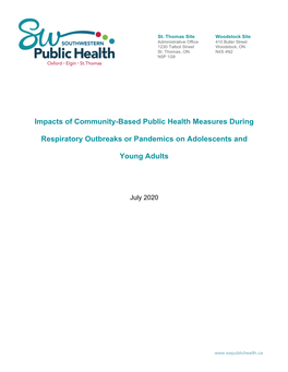 Impacts of Community-Based Public Health Measures During