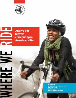 Analysis of Bicycle Commuting in American Cities
