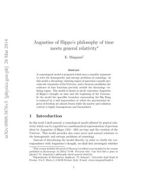 Augustine of Hippo's Philosophy of Time Meets General Relativity