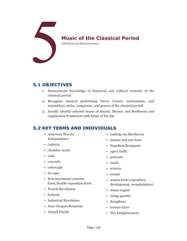 Understanding Music Music of the Classical Period
