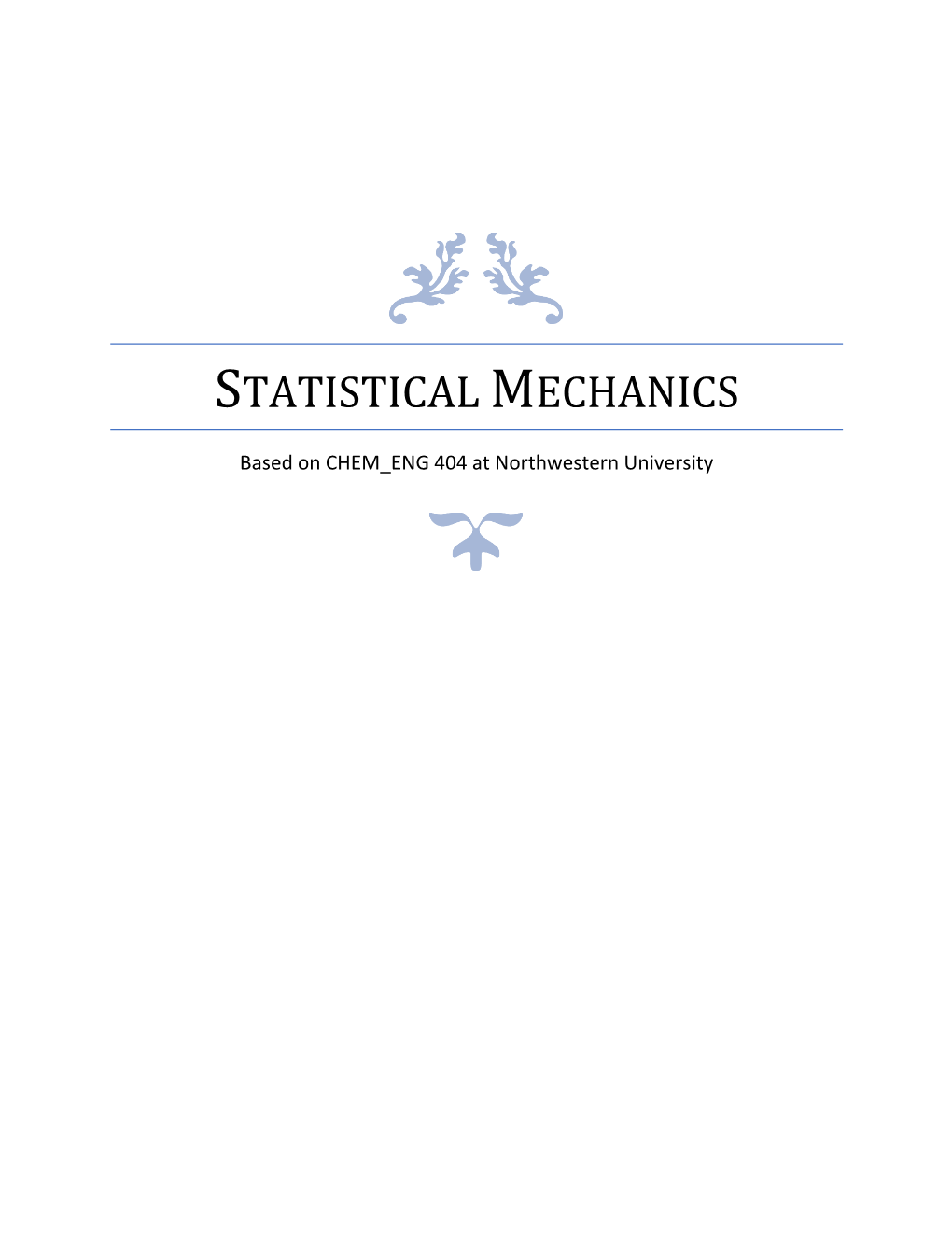 Statistical Mechanics