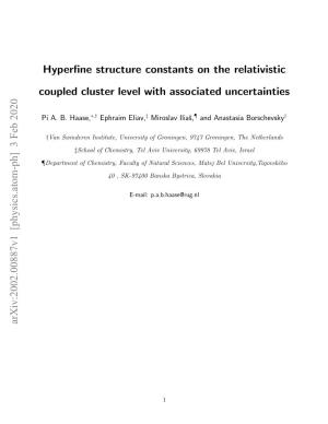 Hyperfine Structure Constants on the Relativistic Coupled Cluster Level With