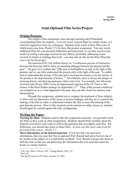 Semi-Optional Film Series/Project
