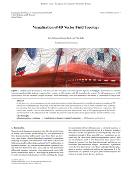 Visualization of 4D Vector Field Topology