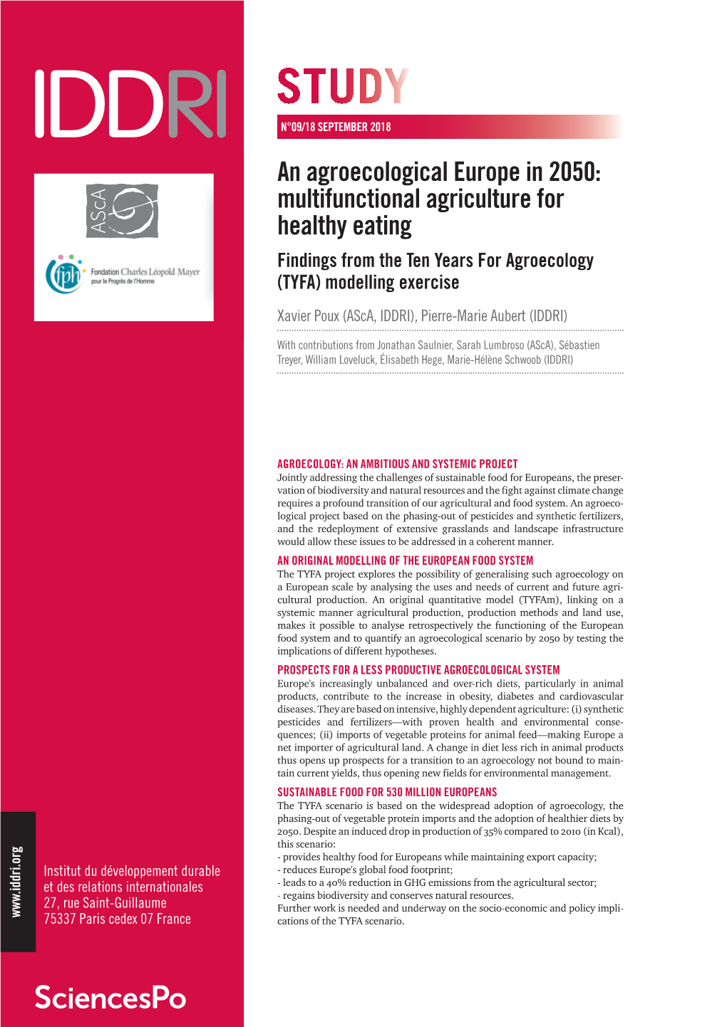 An Agroecological Europe in 2050: Multifunctional Agriculture For