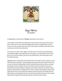 Ziggy Marley “FLY RASTA”