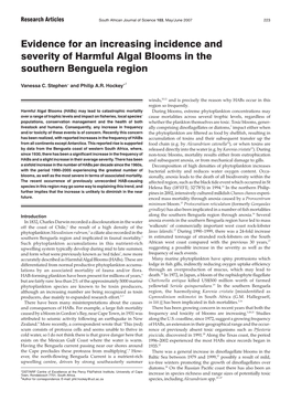 Evidence for an Increasing Incidence and Severity of Harmful Algal Blooms in the Southern Benguela Region