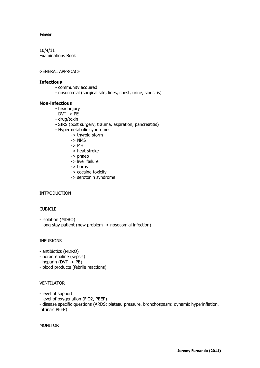 Nosocomial (Surgical Site, Lines, Chest, Urine, Sinusitis)