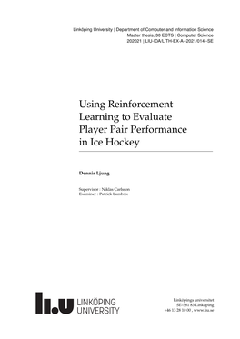Using Reinforcement Learning to Evaluate Player Pair Performance in Ice Hockey