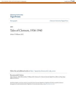 Tales of Clemson, 1936-1940 Arthur V