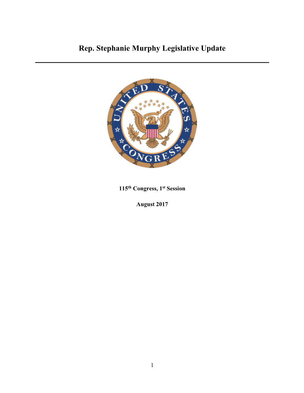 Rep. Stephanie Murphy Legislative Update
