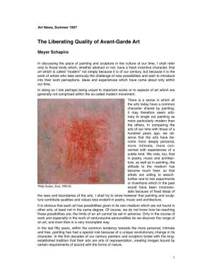 The Liberating Quality of Avant-Garde Art