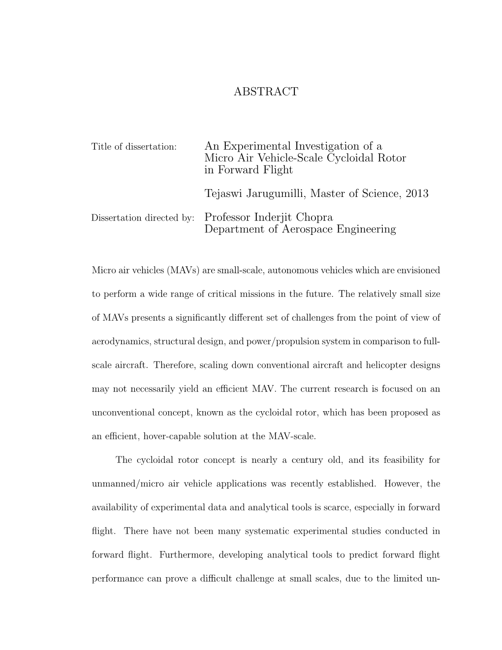 An Experimental Investigation of a Micro Air Vehicle-Scale Cycloidal Rotor in Forward Flight