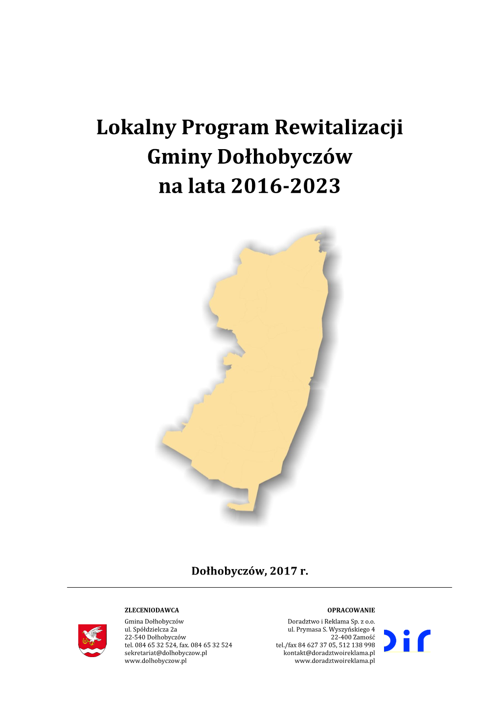 Lokalny Program Rewitalizacji Gminy Dołhobyczów Na Lata 2016-2023