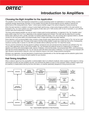 Introduction to Amplifiers
