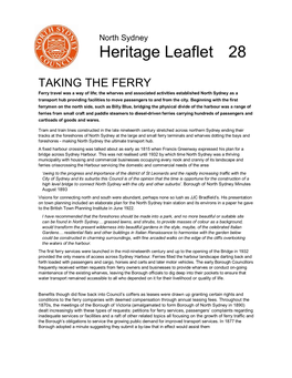 Heritage Leaflet 28