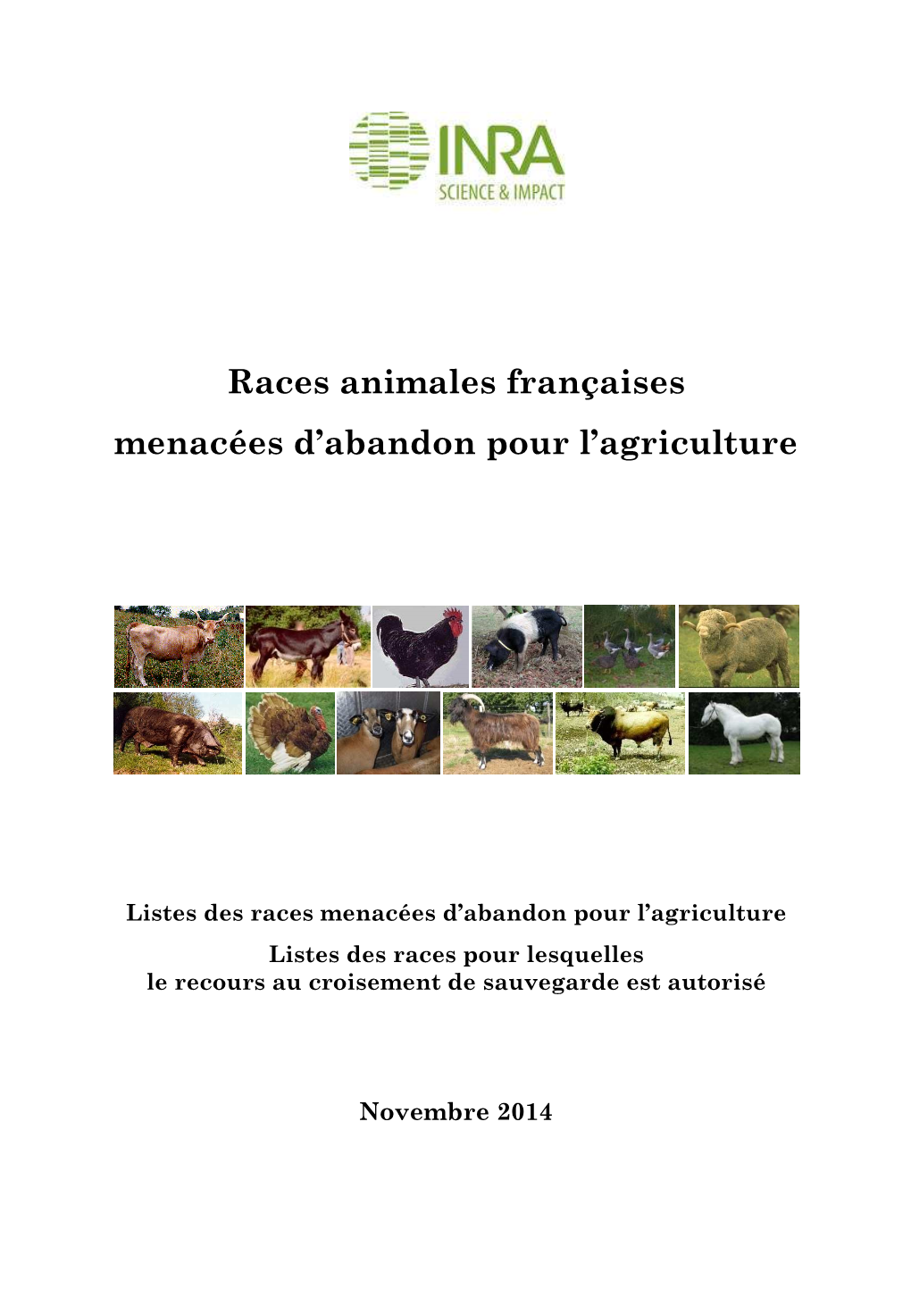 Races Animales Françaises Menacées D'abandon Pour L'agriculture